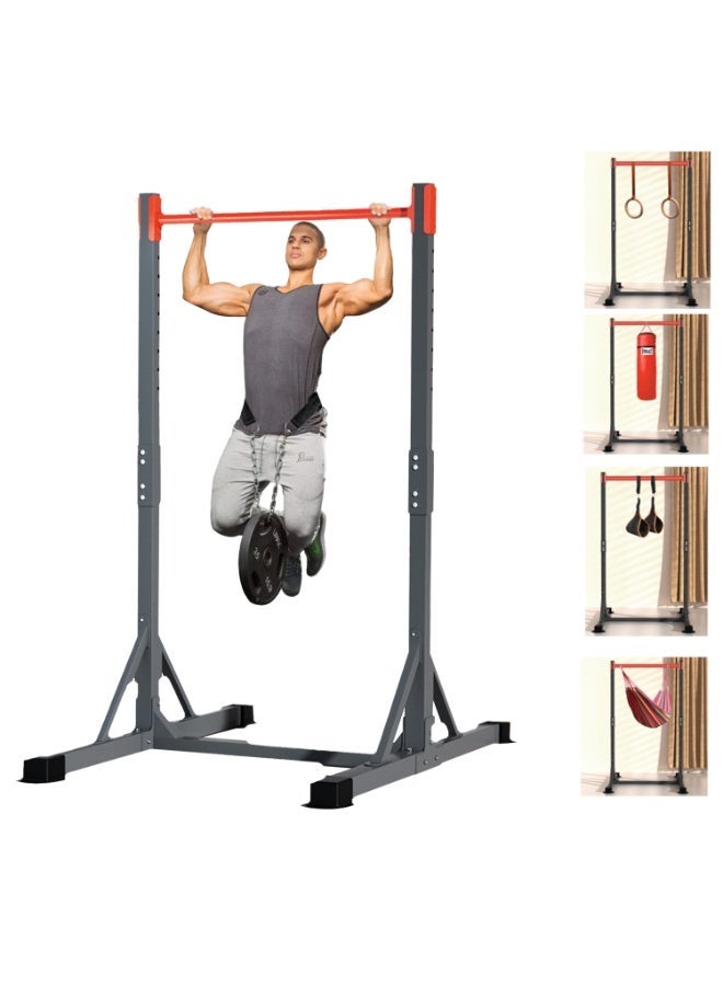 كينجمازي قضيب سحب لأعلى تدريب القوة مع تمديدات ذراع منحنية قابل للتعديل 40 سم - 216 سم - Image 1